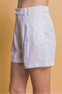 White Vest Shorts Set side