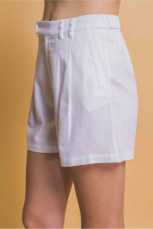 White Vest Shorts Set side