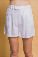 White Vest Shorts Set