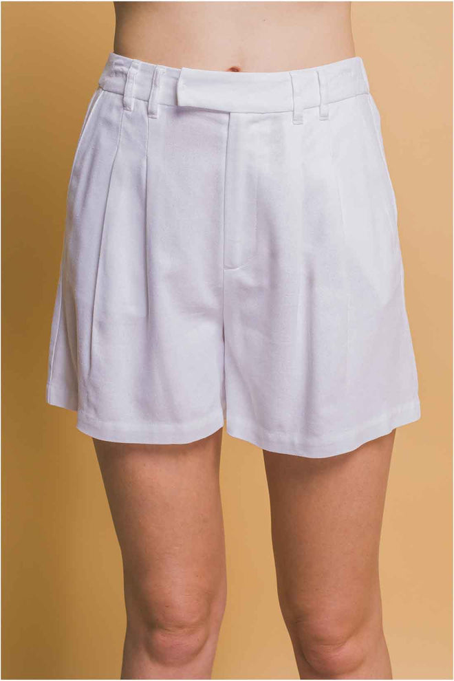 White Vest Shorts Set