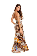 Agua Bendita Gabriella Quilt Maxi Dress side