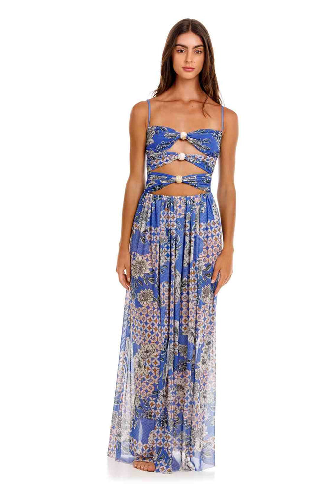 Agua Bendita Meeg Quilt Maxi Dress