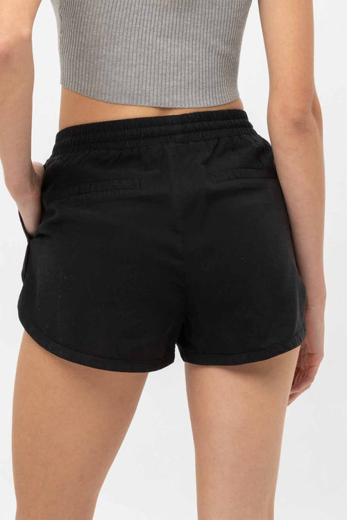 Pamela Black Tencel Shorts back