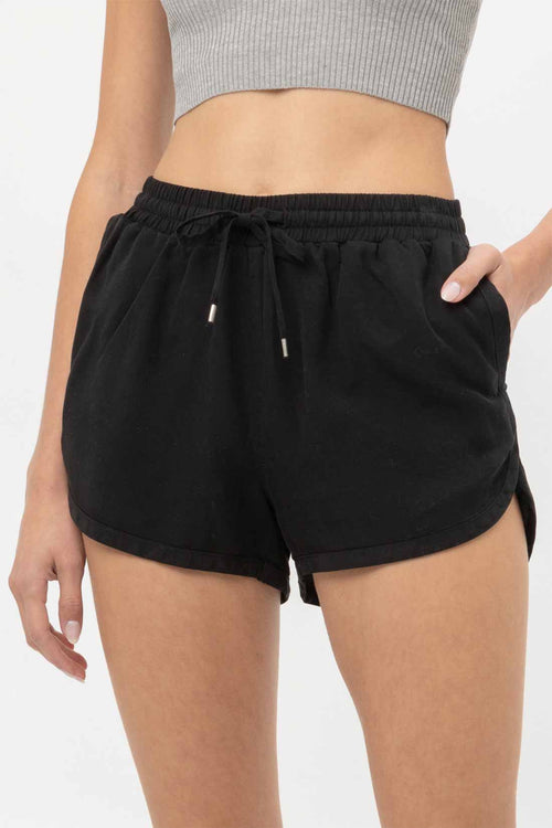 Pamela Black Tencel Shorts