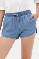 Pamela Blue Tencel Shorts