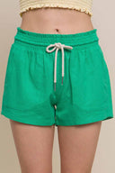 Claire Green Linen Shorts
