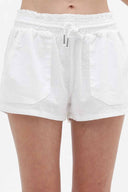 Claire White Linen Shorts