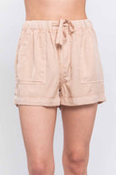 Rita Khaki Tencel Shorts