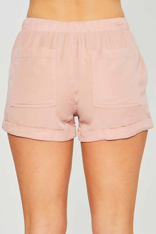 Rita Pink Tencel Shorts back