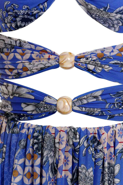 Agua Bendita Meeg Quilt Maxi Dress details