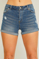 Yira Denim Mid Rise Shorts