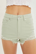 Jess Leaf Ripped Denim Shorts