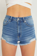 Zoe Denim Frayed Hem Shorts