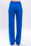 Diana Blue Linen Pants back