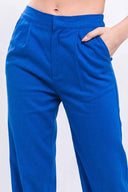 Diana Blue Linen Pants detail