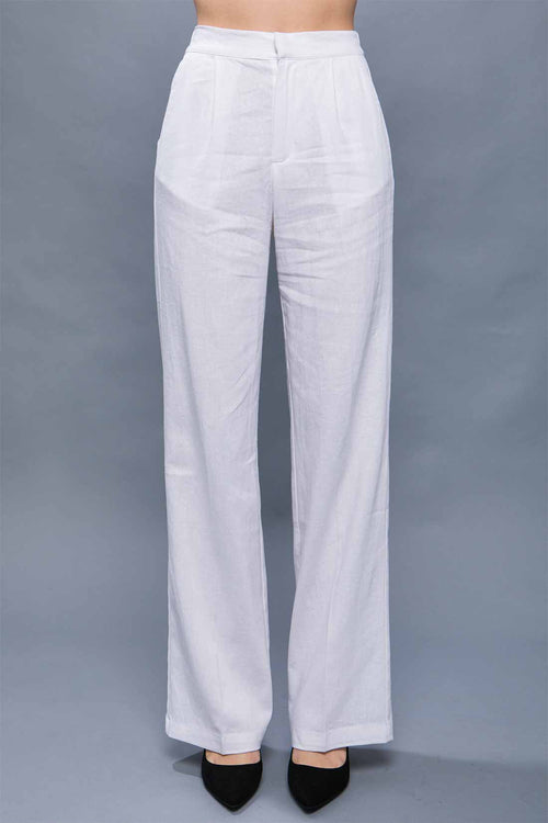 Diana White Linen Pants