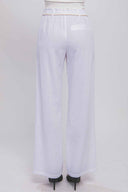 Noemi White Linen Pants back