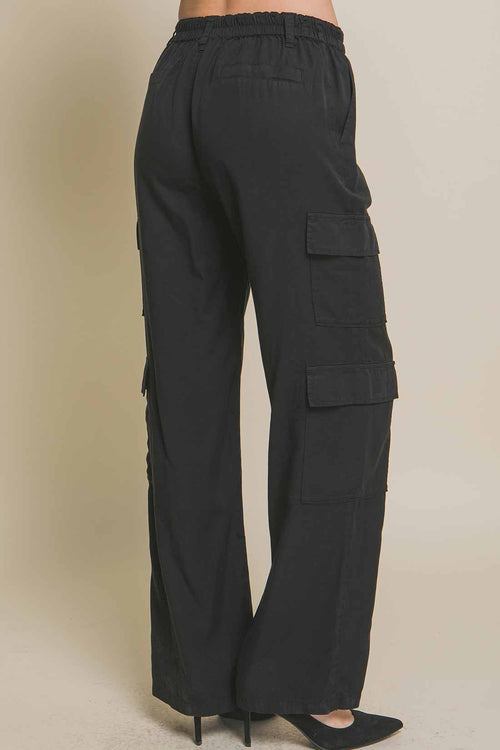 Heidi Black Tencel Pants back