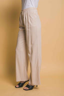 Khaki Linen Pants Set side