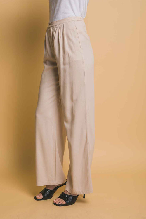 Khaki Linen Pants Set side