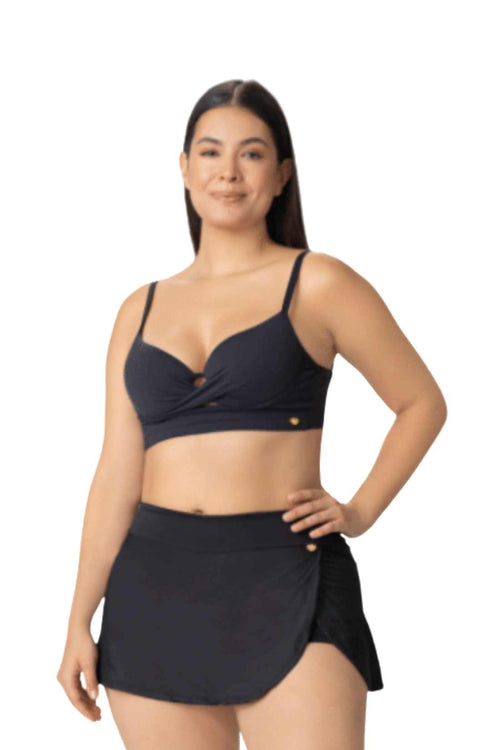 Garotas Black Essentials Skort Bikini Set
