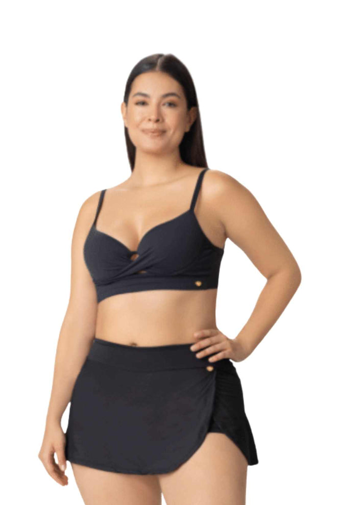 Garotas Black Essentials Skort Bikini Set