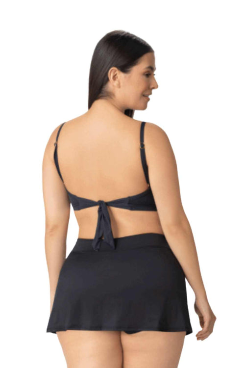 Garotas Black Essentials Skort Bikini Set back