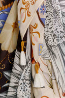 Agua Bendita Marine Quilt Sarong details