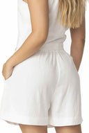 Garotas Liora Marfil Linen Shorts back