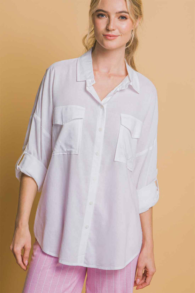 White Linen Pants Set