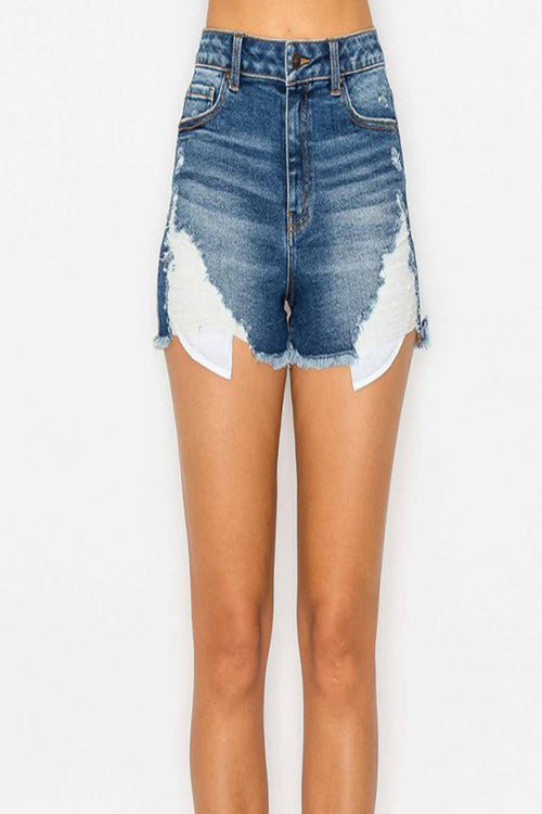 Carrie Dark Denim High Waisted Shorts