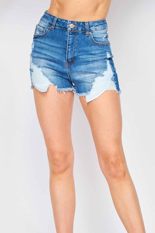 Carrie Denim High Waisted Shorts