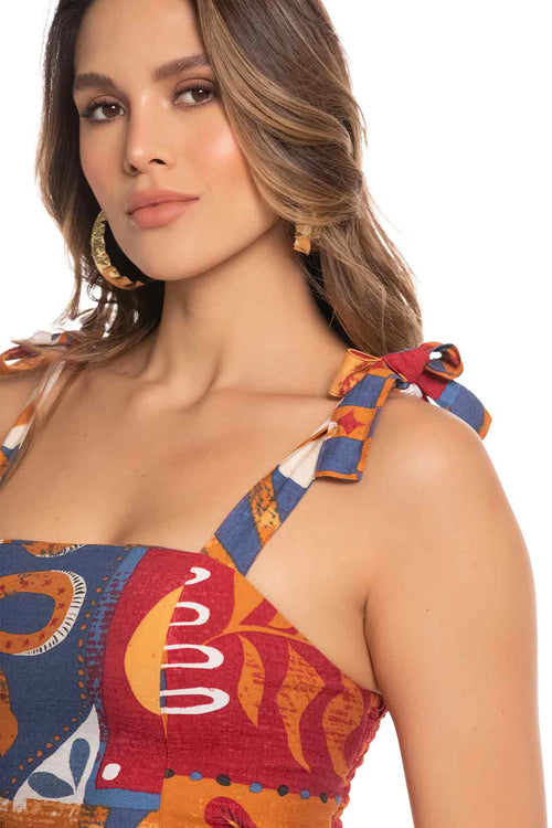 Patchwork Maxi Dress details