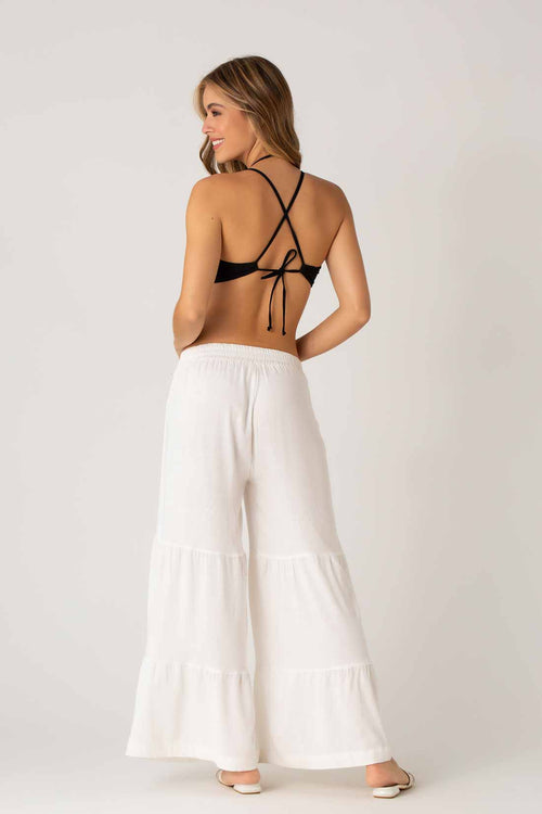 Garotas White Linen Pants back