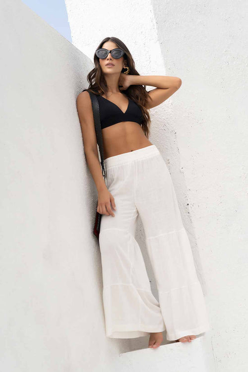 Garotas White Linen Pants