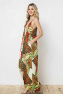 Iris Green Printed Maxi Dress side
