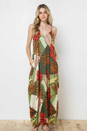 Iris Green Printed Maxi Dress