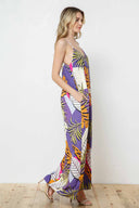 Iris Violet Printed Maxi Dress side