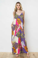 Iris Violet Printed Maxi Dress