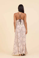 Leopard Crochet Maxi Dress back