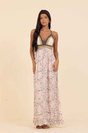 Leopard Crochet Maxi Dress