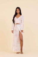 Vacay Postcard Maxi Skirt Set