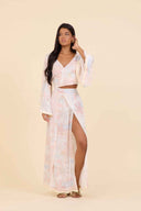 Vacay Postcard Maxi Skirt Set front