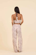 Leopard Crochet Pants Set back