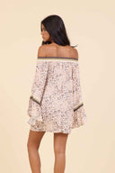 Leopard Crochet Mini Dress back