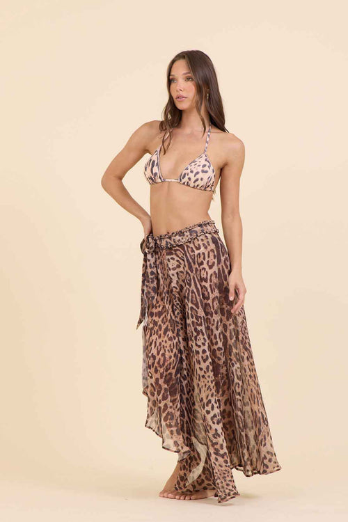 Wild Leopard Coverup Skirt side