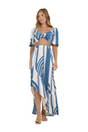 Deep Sea Abstract Maxi Skirt Set