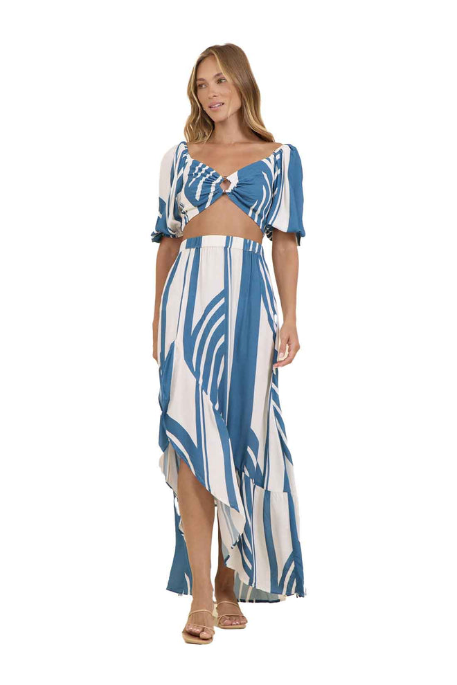 Deep Sea Abstract Maxi Skirt Set