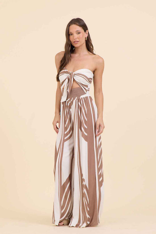 Neutral Abstract Jumpsuit side