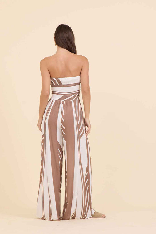 Neutral Abstract Jumpsuit back